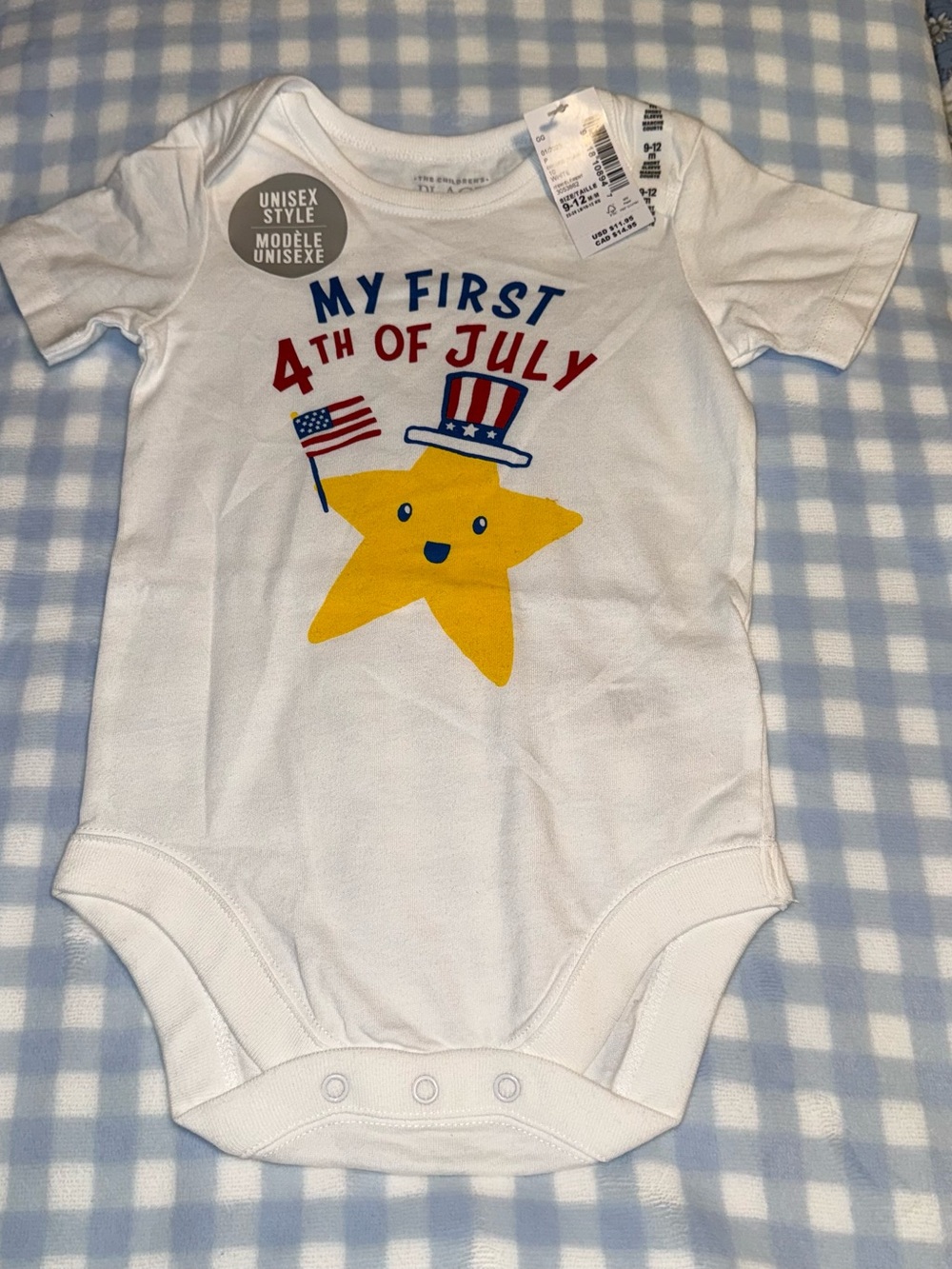 The Children’s Place My First 4th of July Bodysuit New NWT Size 9-12 months TCP